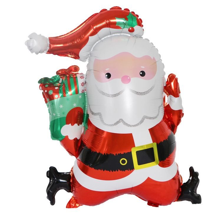 Christmas Cartoon Santa Snowman Sock Balloon Holiday Party Decoration