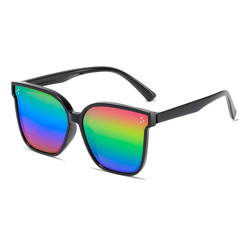 Kids Unisex Fashion Casual Cute Square Frame Gradient Color Sunglasses