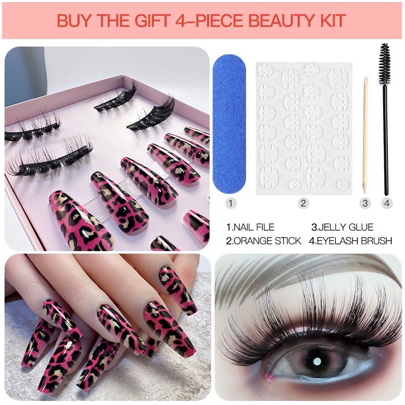 Fashion Imitation Mink Hair False Eyelashes False Nail Set