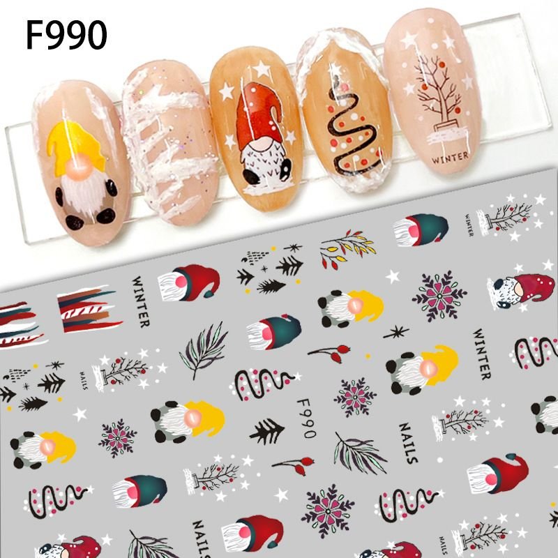 Christmas Theme Elk Snowflake Cute Cartoon Nail Art Stickers