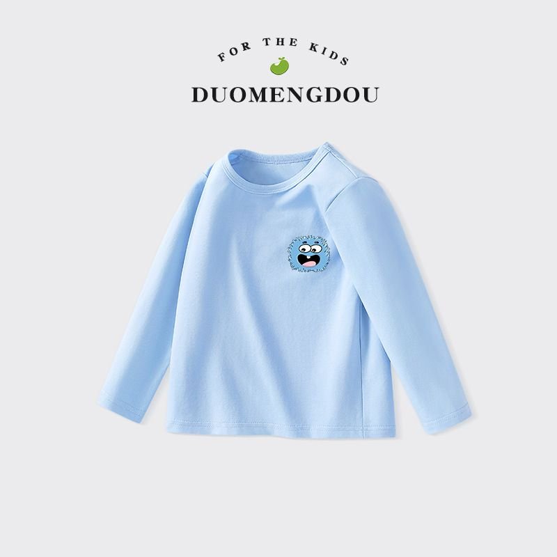 Kids Toddler Boys Girls Casual Cute Cartoon Print Long Sleeve Round Neck T-Shirt