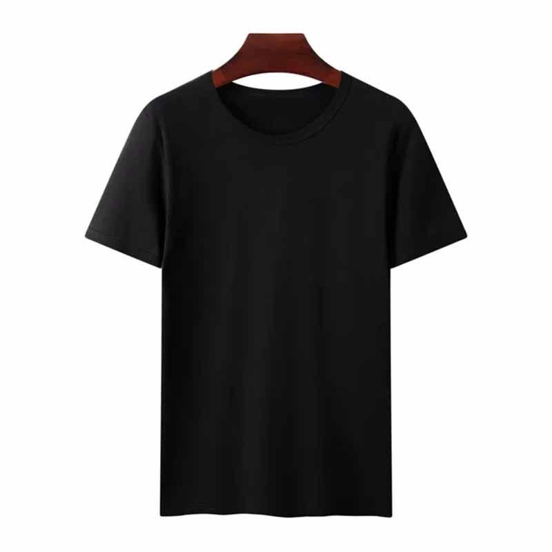 Men Casual Round Neck Short Sleeve Solid Color Simple Slim T-Shirt