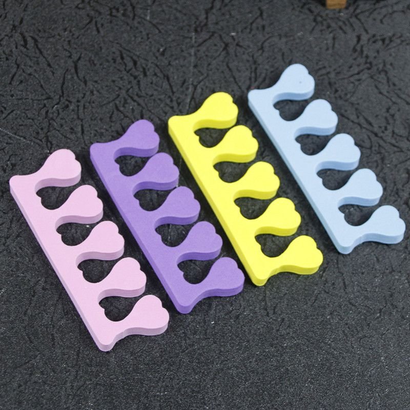 Toe Finger Sponge Separator Peach Heart Finger Separator Nail Art Shop Nail Polish Fixed Disposable Toe Divider 100pcs/Set