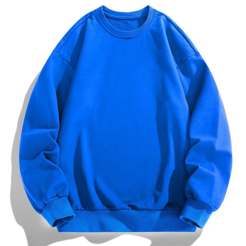 Men Spring Autumn Fashion Casual Basic Solid Color Plus Size Long Sleeve Round Neck Sweatshirts