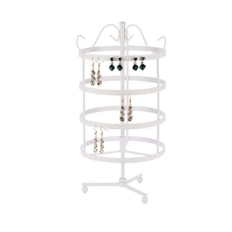 Fashion Round Rotating Earrings Metal Display Stand