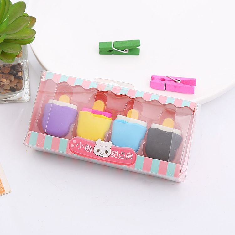 Creative Cartoon Gift Box Leather Eraser