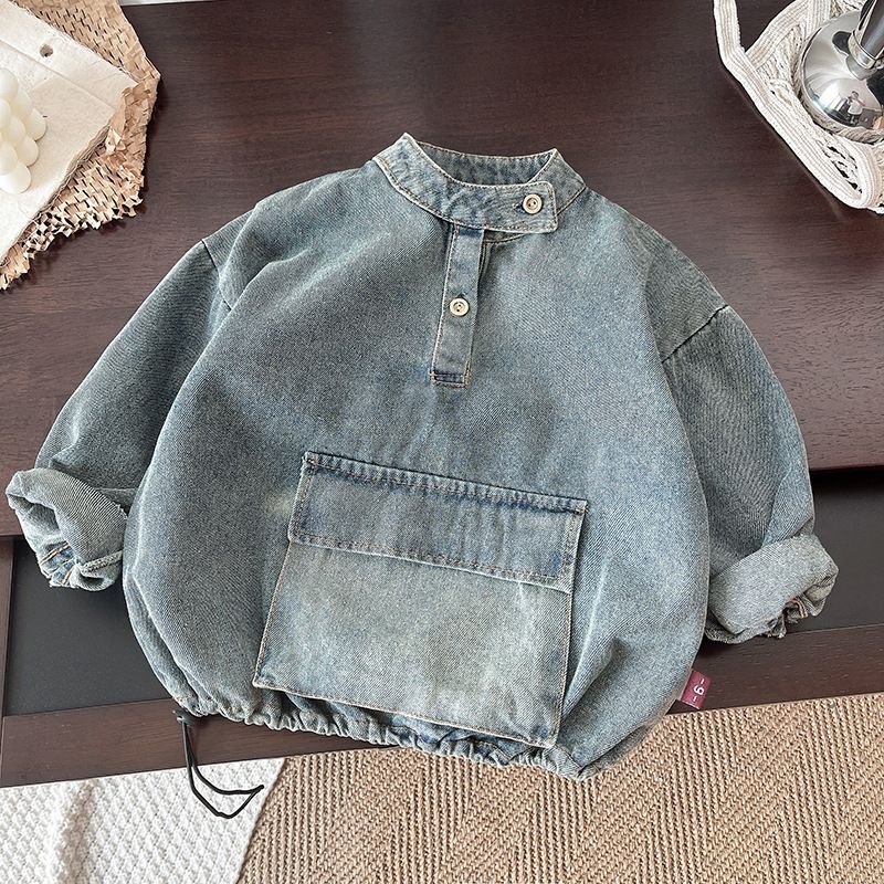 Kids Toddler Boys Fashion Casual Long Sleeve Denim Coat Jeans Set