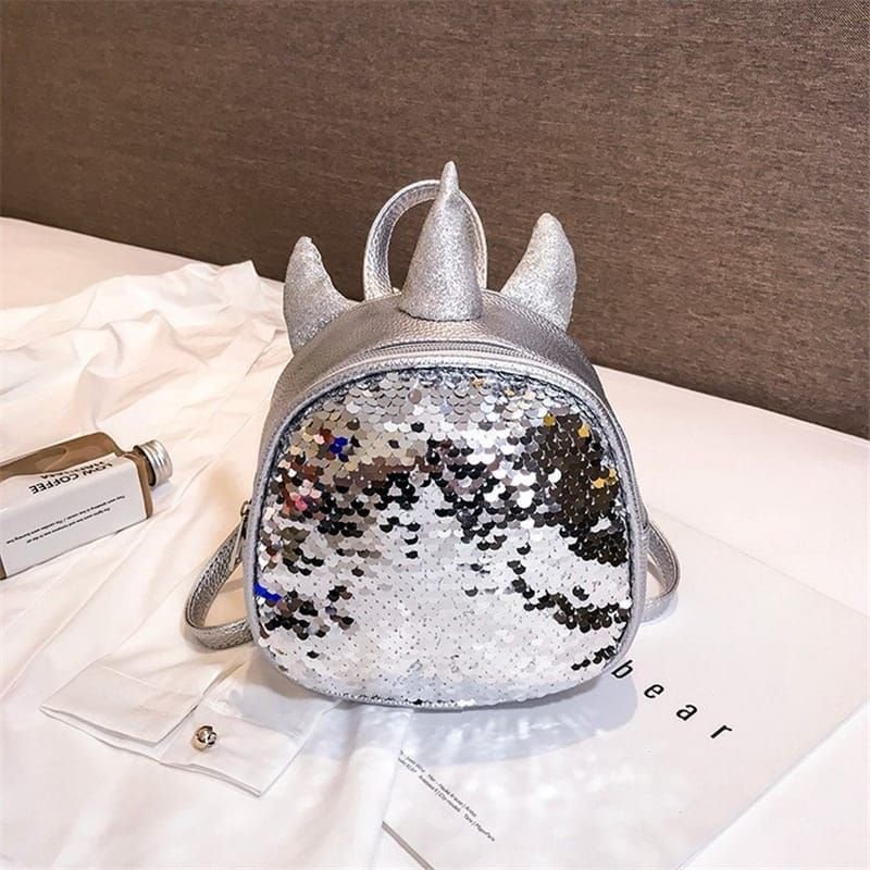 Kids Cute Unicorn Sequin Design PU Bag