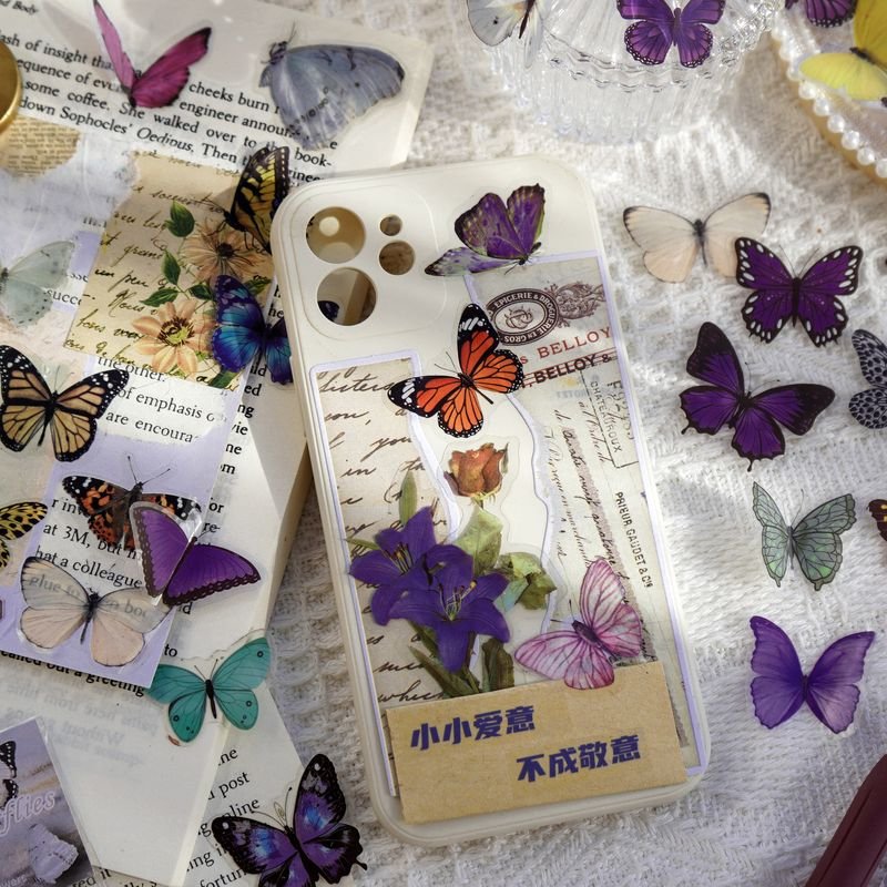 Cartoon Cute Butterfly Waterproof Pet Stickers 40-Bag