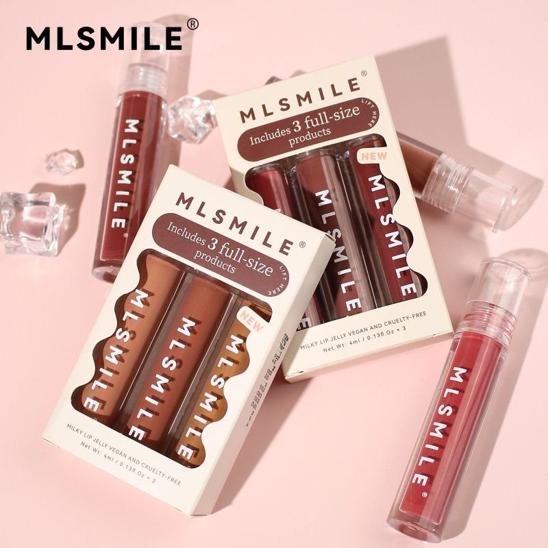 MLSMILE Women Fashionable Cup Gloss Mirrored Lip Glaze Set