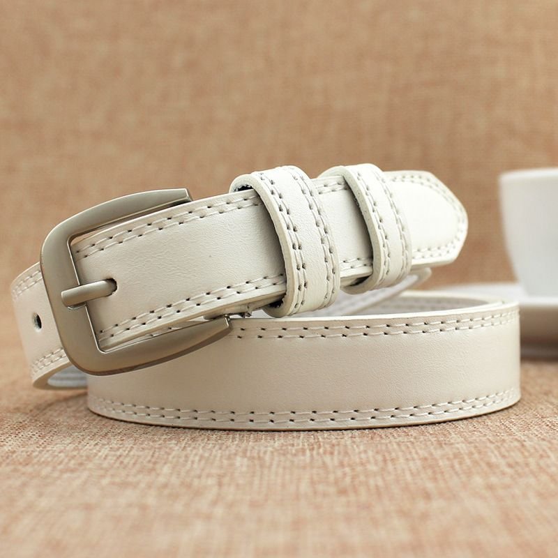 Women Vintage Fashion Pin Buckle Decorative PU Belt