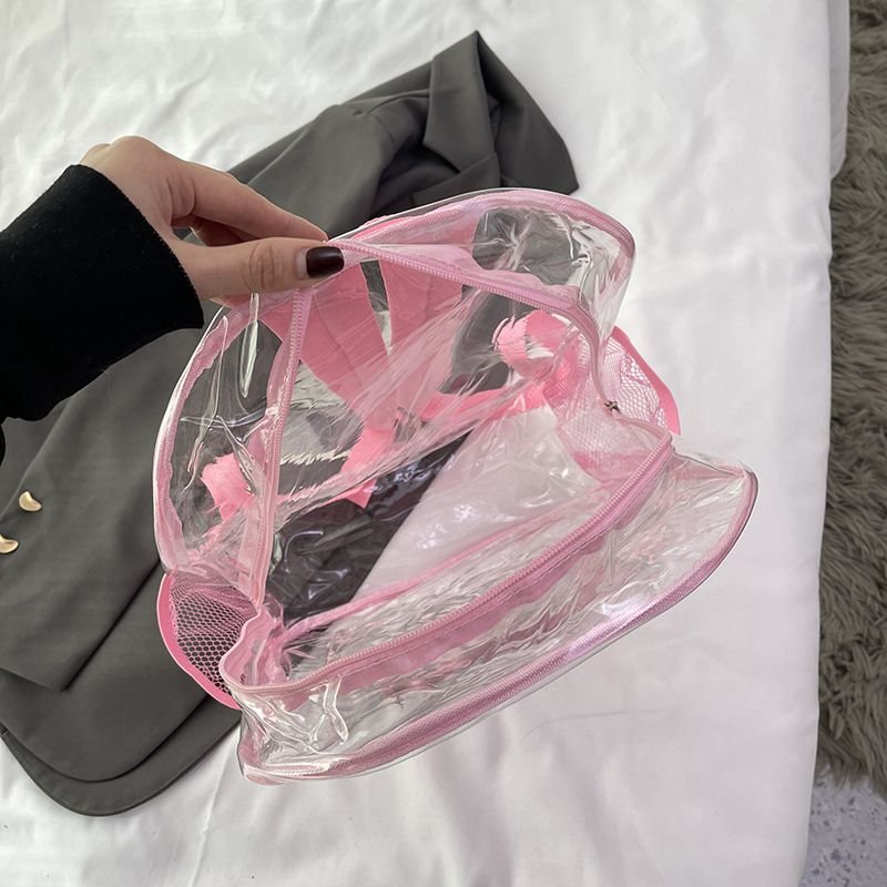 Simple Casual Large Capacity Clear Jelly Backpack