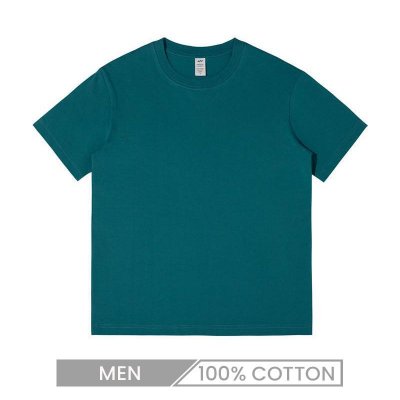 Men Short Sleeve 100% Cotton 230gsm Summer Crew Neck T-Shirt