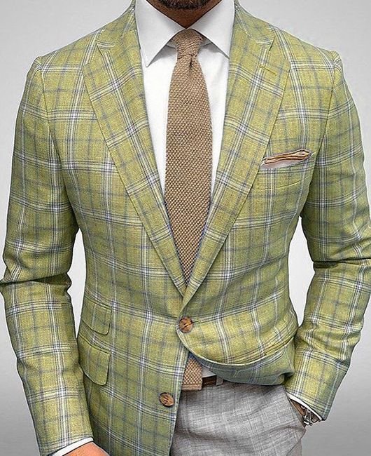 Men Fashion Casual Party Stripe Print Long Sleeve Lapel Suit