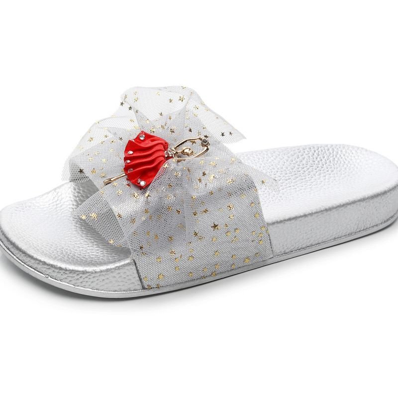 Plus Size Women Fashion Flat Dancing Girls Mesh Flat Slippers