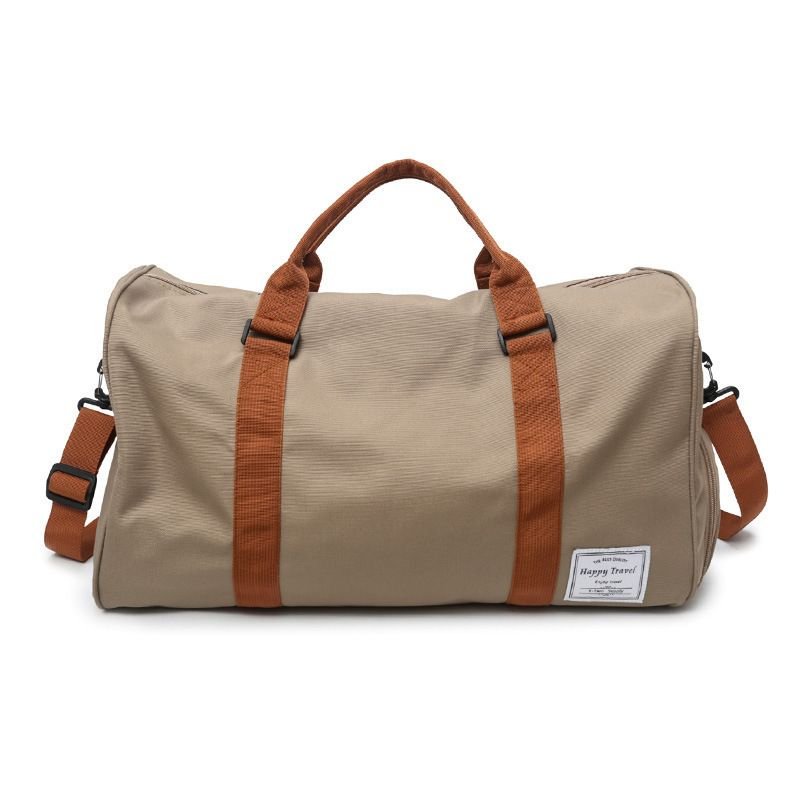 Women Casual Color Blocking Canvas Large Capacity Square Shoulder Handle Bag