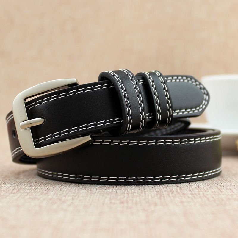 Women Vintage Fashion Pin Buckle Decorative PU Belt