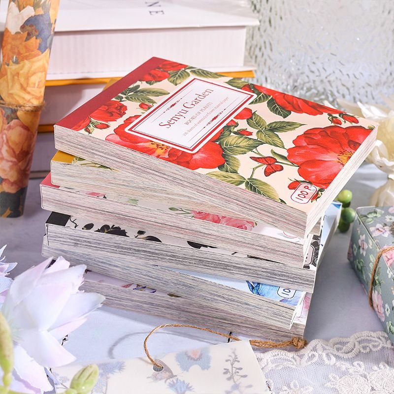 Creative Retro Flower Hand Account Material Book