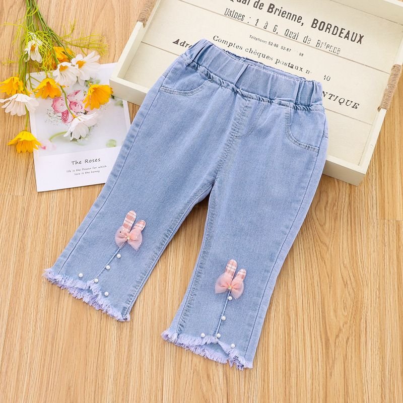 Toddlers Newborn Baby Girls Casual Denim Jeans Pants