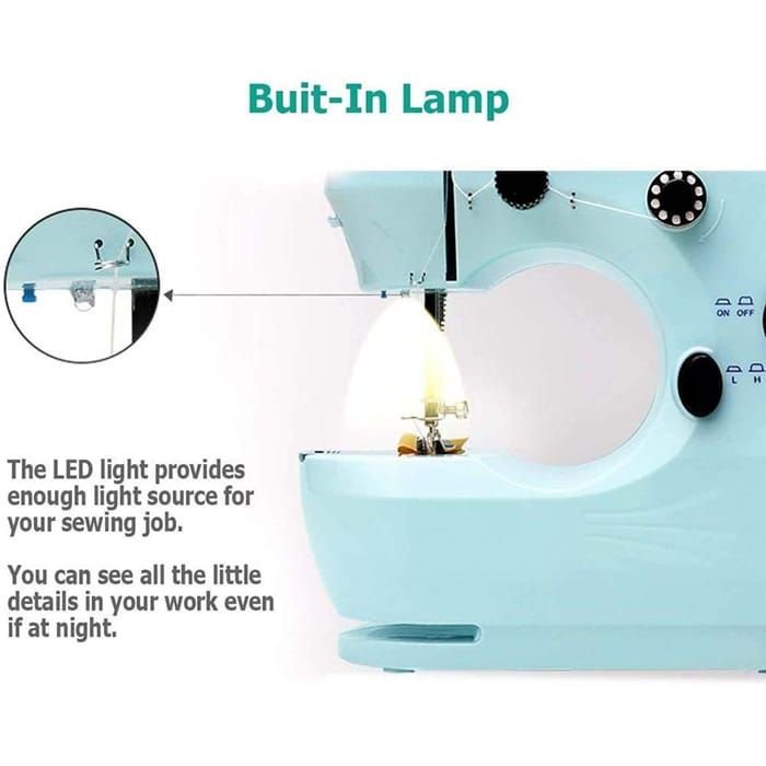 Mini Portable Household Night Light Foot Pedal Sewing Machine