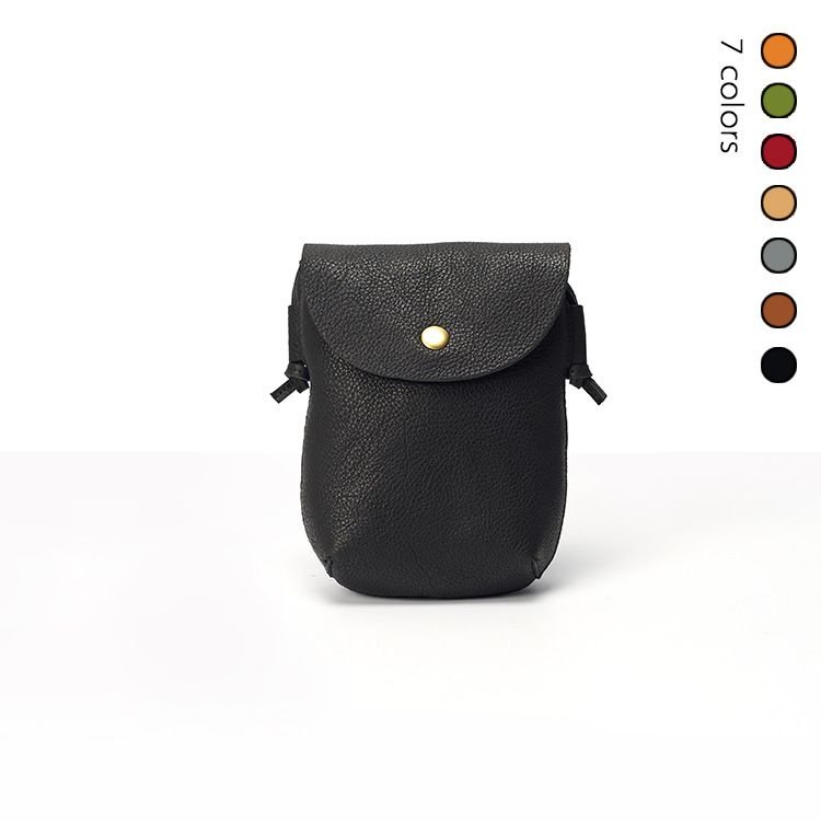 Women Simple Solid Color Leather Flap-On Mini Crossbody Bag