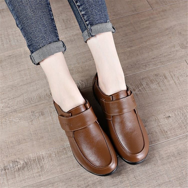 Size:4.5-11 Women Plus Size Casual Flat Slip On Leather Loafers