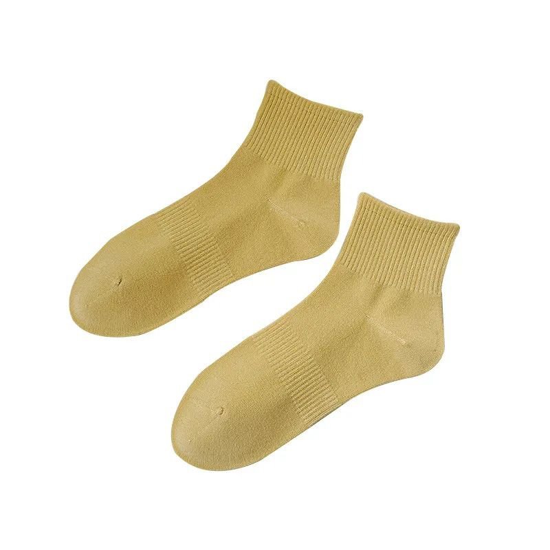 Seamless Women Solid Color Sweat-Absorbent Breathable Cotton Ankle Socks Custom