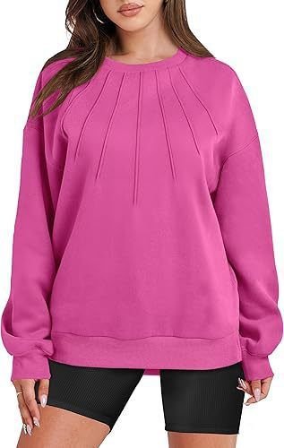 Autumn Winter Women Casual Loose Solid Color Round Neck Long Sleeve Sweatshirt