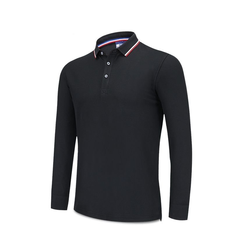 Unisex Men Casual Long Sleeve Lapel Corporate Culture Advertising Printed Logo Polo Shirt Custom