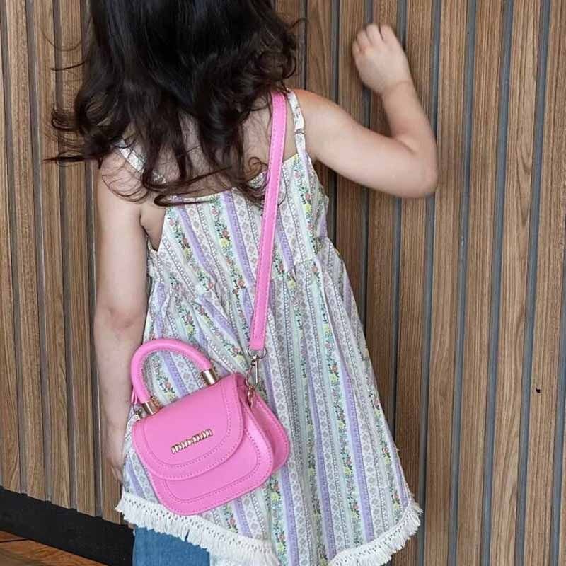 Kids Girls Fashion Casual Alphabet Shell Crossbody Handle Bag