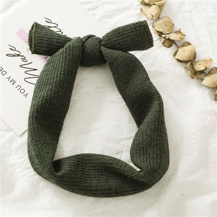 Kids Simple Solid Color Bowknot Elastic Headband