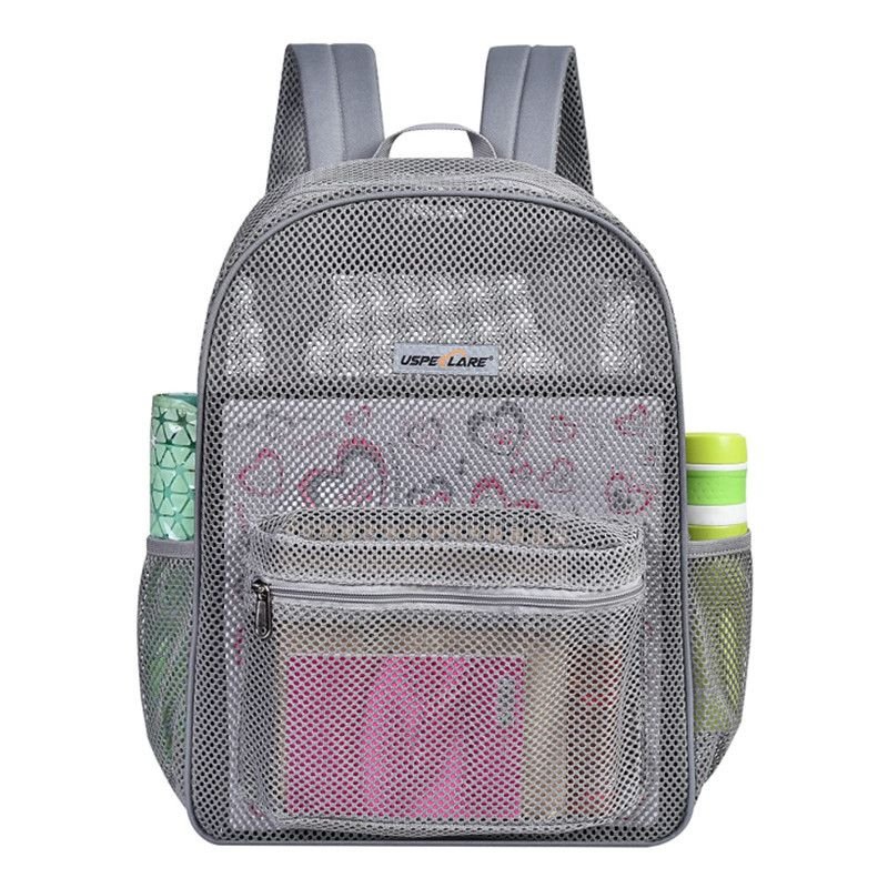 Simple And Fashion Perspective Mesh Large Capacity Backpack