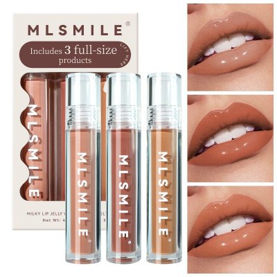 MLSMILE Women Fashionable Cup Gloss Mirrored Lip Glaze Set