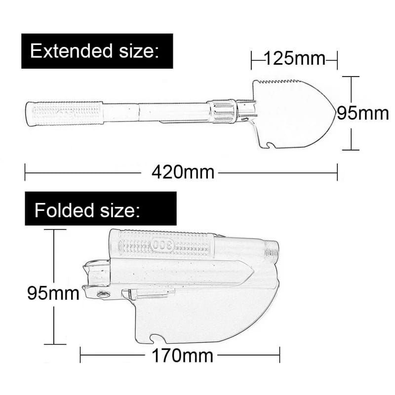 Military Multifunction Portable Folding Shovel