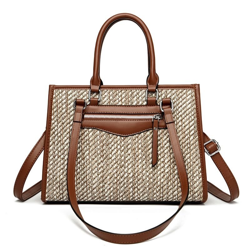 Casual Woven Large Capacity Handbag