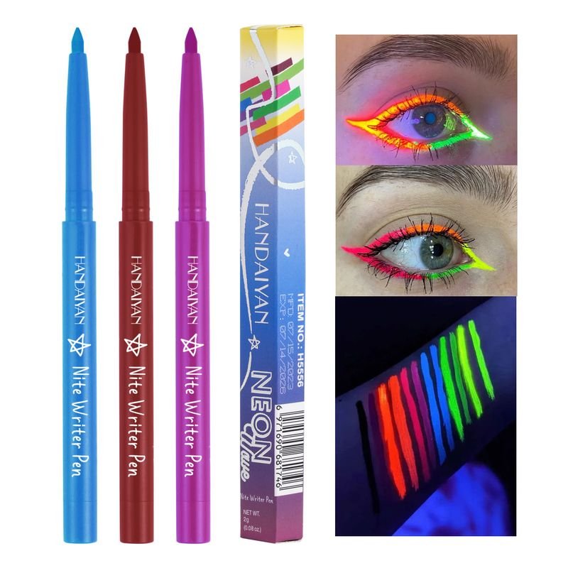 Handaiyan Women Natural Non-Blooming Multicolor UV Fluorescent Eyeliner