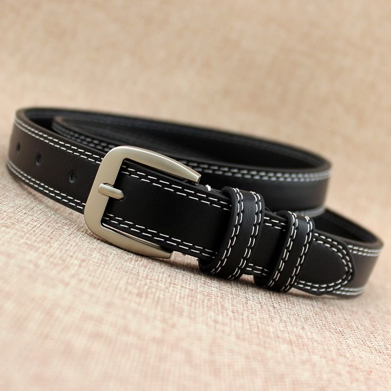 Women Vintage Fashion Pin Buckle Decorative PU Belt