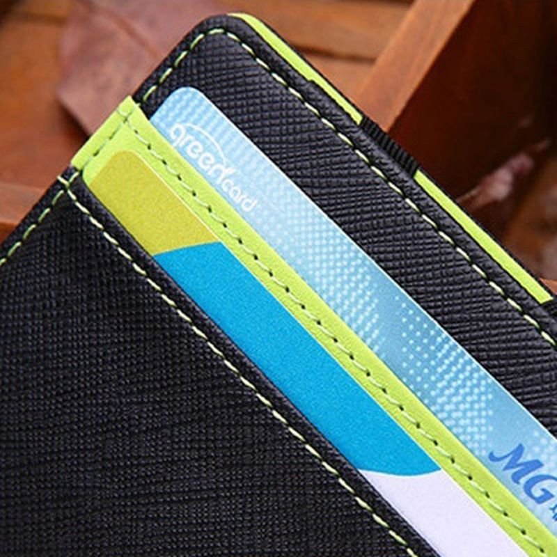 Unisex Multifunction Stripe Print Wallet