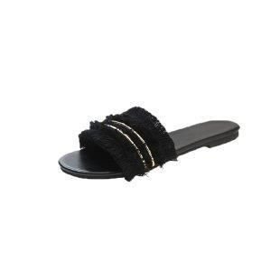 Women Fashion Fringe Flat Slippers