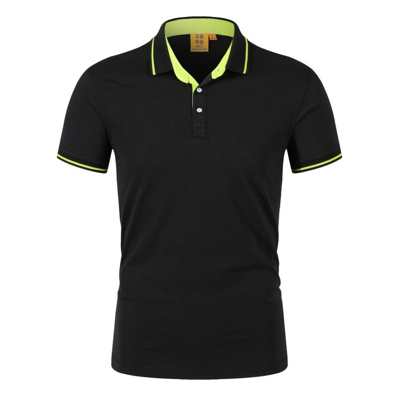 Men Women Short Sleeve Lapel Polo Shirt Custom Printed Logo Work Clothes