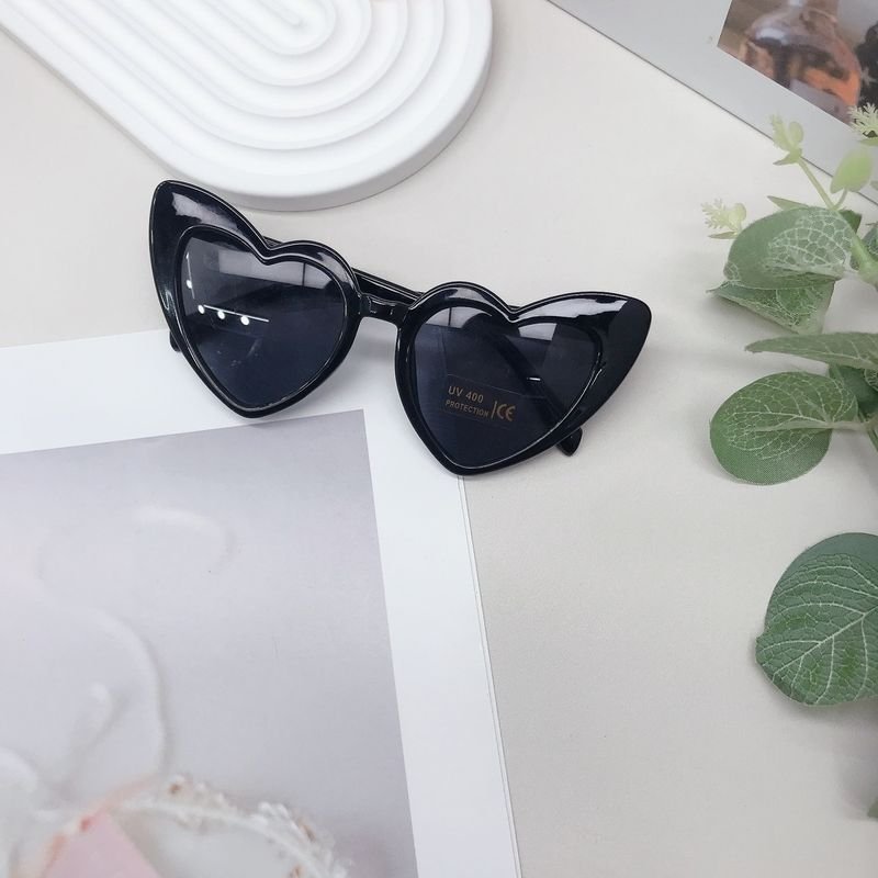 Kids Girls Fashion Casual Cute Heart Frame Solid Color Sunglasses