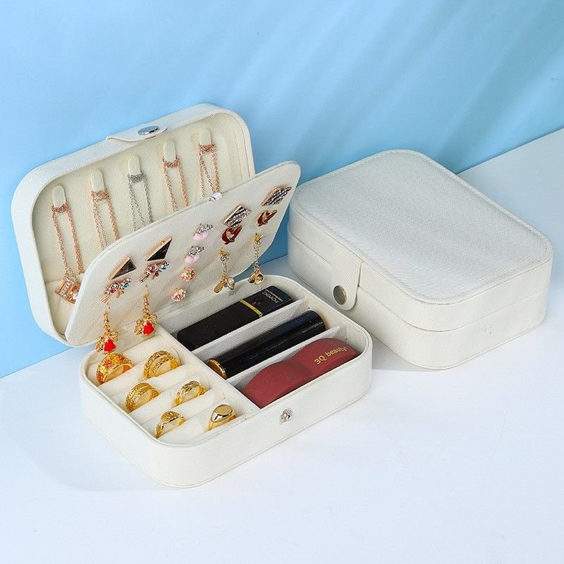 Jewelry Box High-End Packaging Box Wedding Earrings Necklace Ring Jewelry Storage Box Pu Leather Jewelry Box