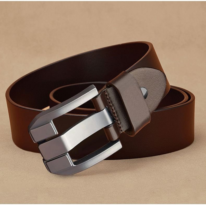 Men Fashion Casual Business Square Pin Buckle PU Belt