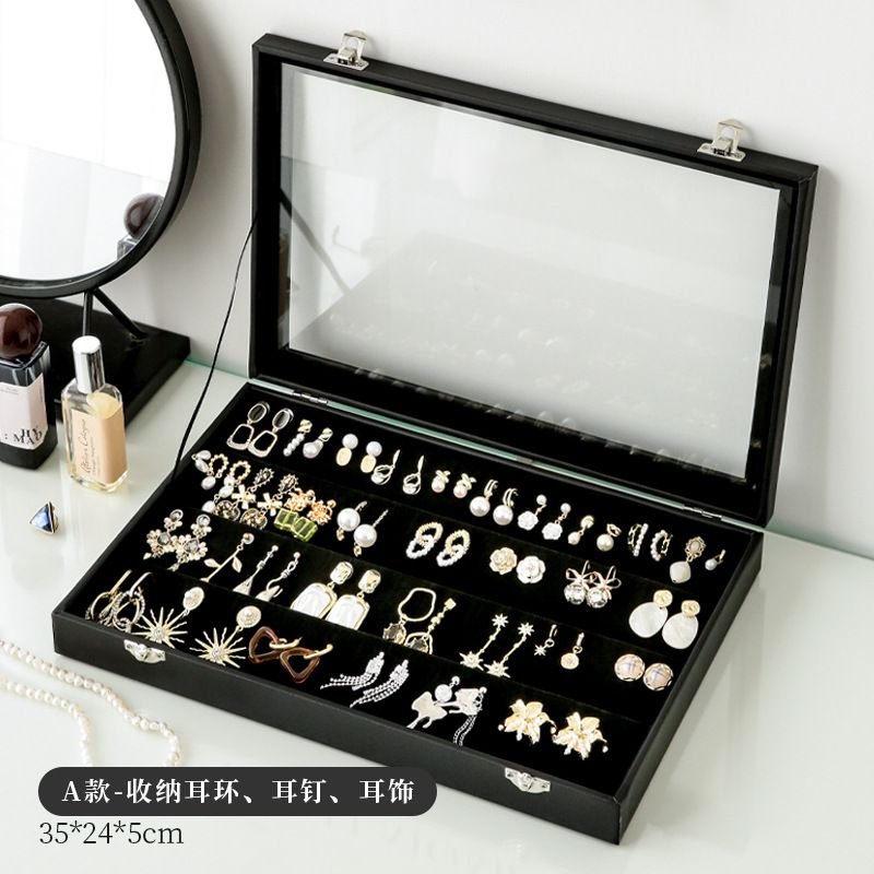 Fashion Divider Jewelry With Lid Display Tray