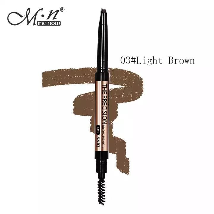 MENOW Women Simple Not Easy To Faint Automatic Rotating Triangle Double Head With Brush Eyebrow Pencil