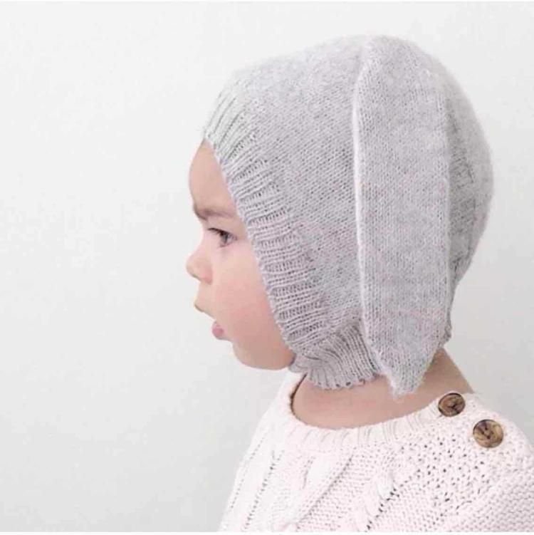 Autumn Winter Children Rabbit Ears Warm Knitted Wool Hat