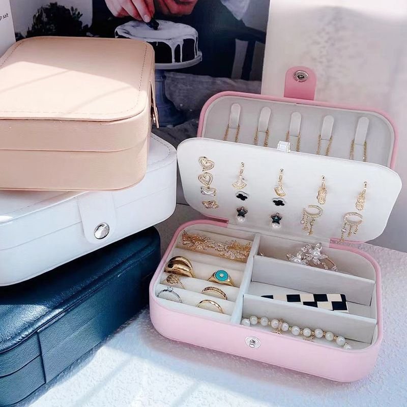 Jewelry Box High-End Packaging Box Wedding Earrings Necklace Ring Jewelry Storage Box Pu Leather Jewelry Box