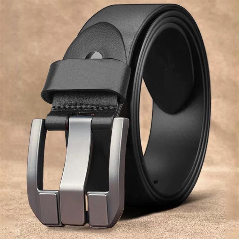 Men Fashion Casual Business Square Pin Buckle PU Belt