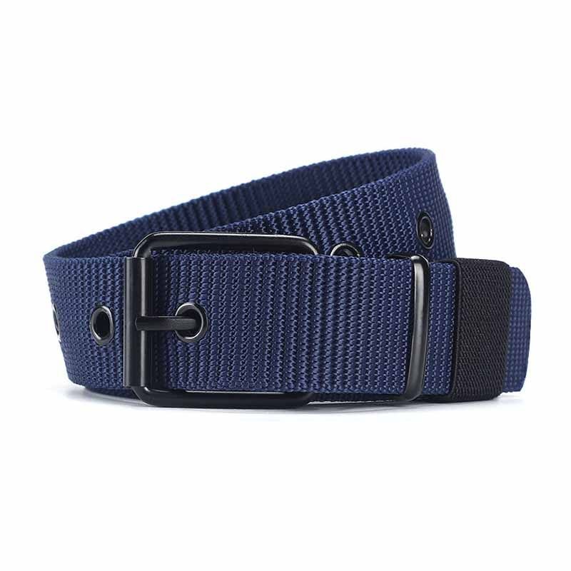 Men Fashion Casual Square Pin Buckle Canvas Belt