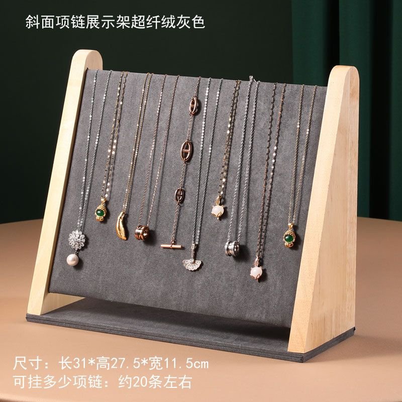 Fashion Vertical Beveled Necklace Bracelet Display Stand